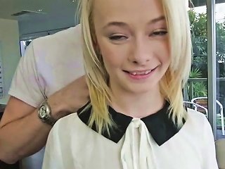 Small Tits Blonde Teen Maddy Rose In Stockings Banged Good